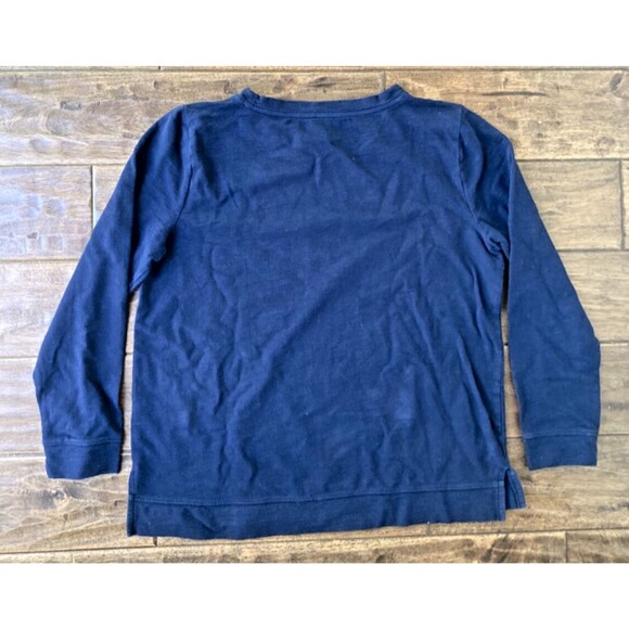 Talbots Embriodered Polar Bear Pullover Large Blue 100% Cotton - Picture 2 of 6